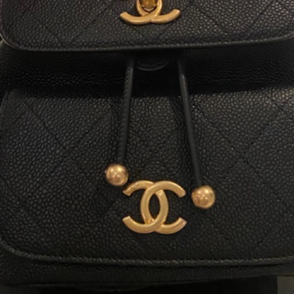 Auth Chanel Parisian Journey caviar gold backpack - Picture 6 of 13